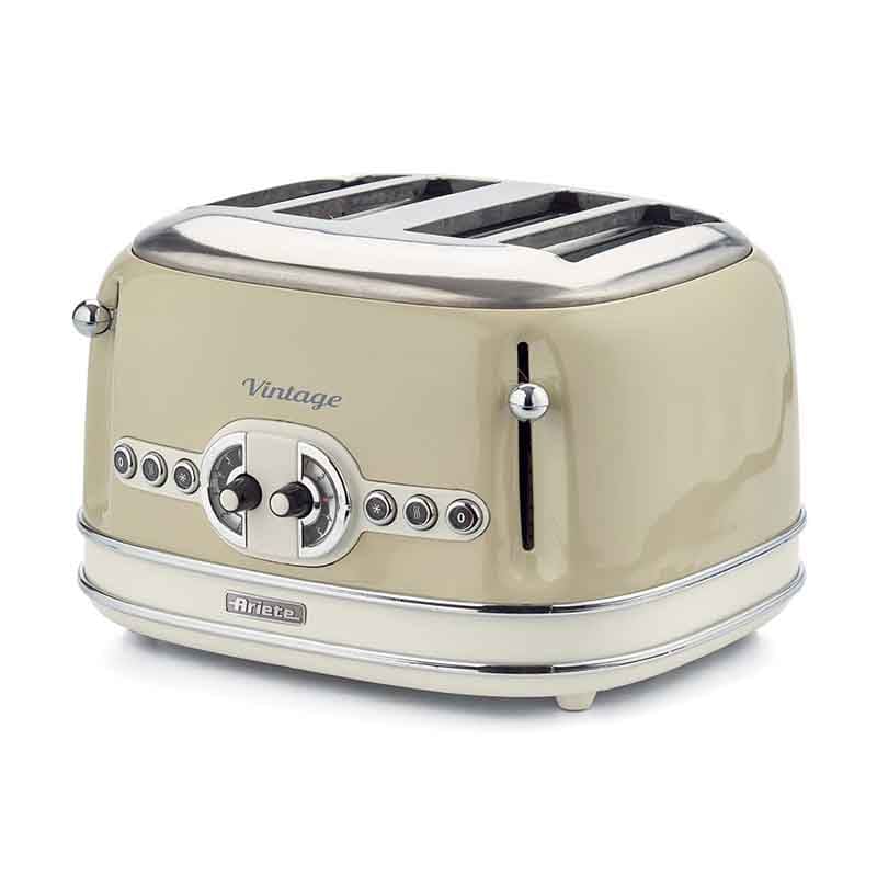 Ariete Vintage Toaster 4 Slices Beige 0156/03