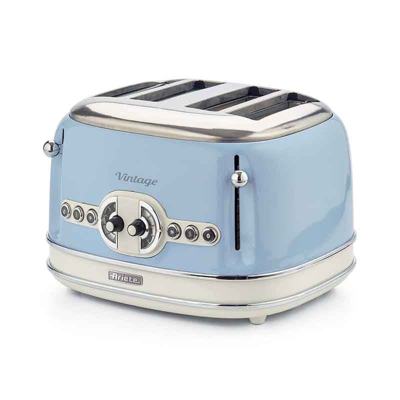 Ariete Vintage Toaster 4 Slices Blue 0156/05