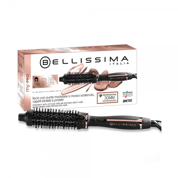 BELLISSIMA PROFESSIONAL HEATED BRUSH, MY PRO, CERAMIC COATING, ION TECHNOLOGY, 30 MM 11737