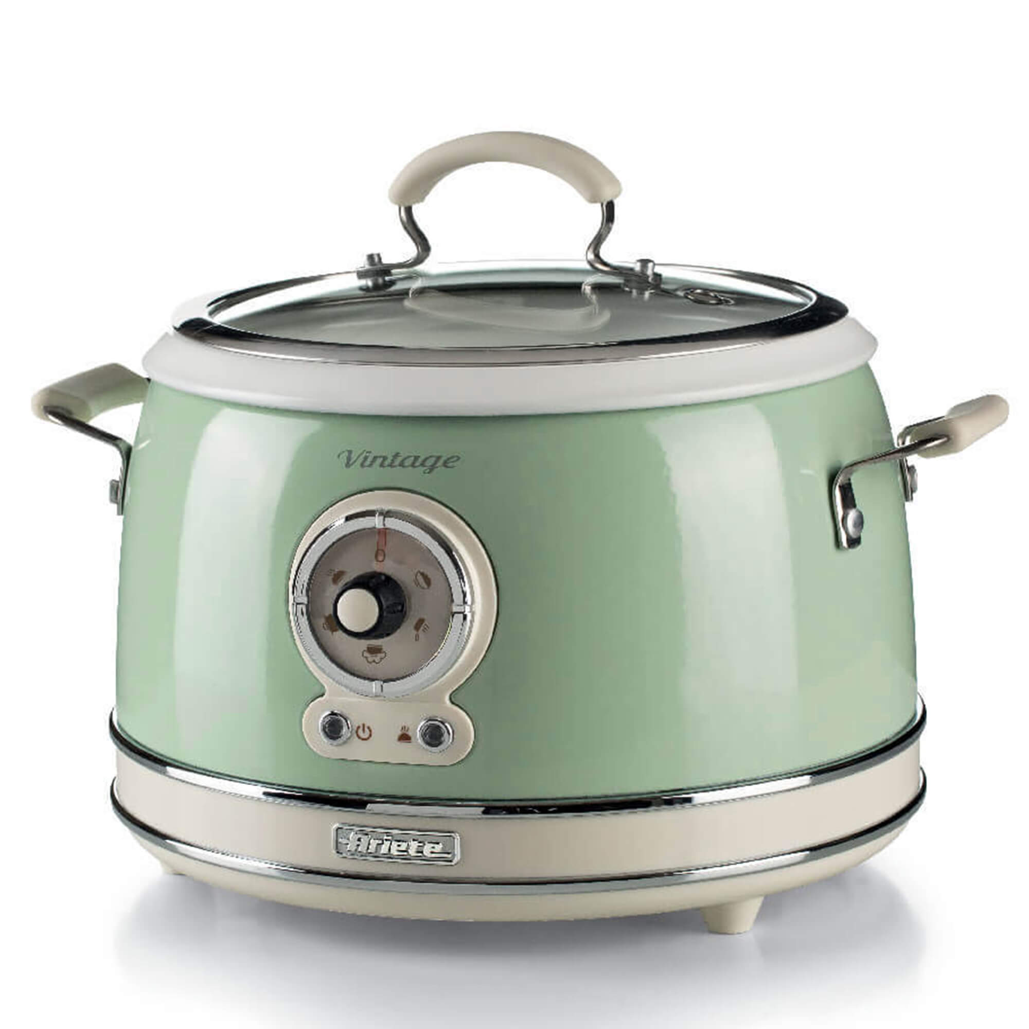 Ariete Vintage Rice & Slow Cooker, Steam Cooking, Green 2904/04