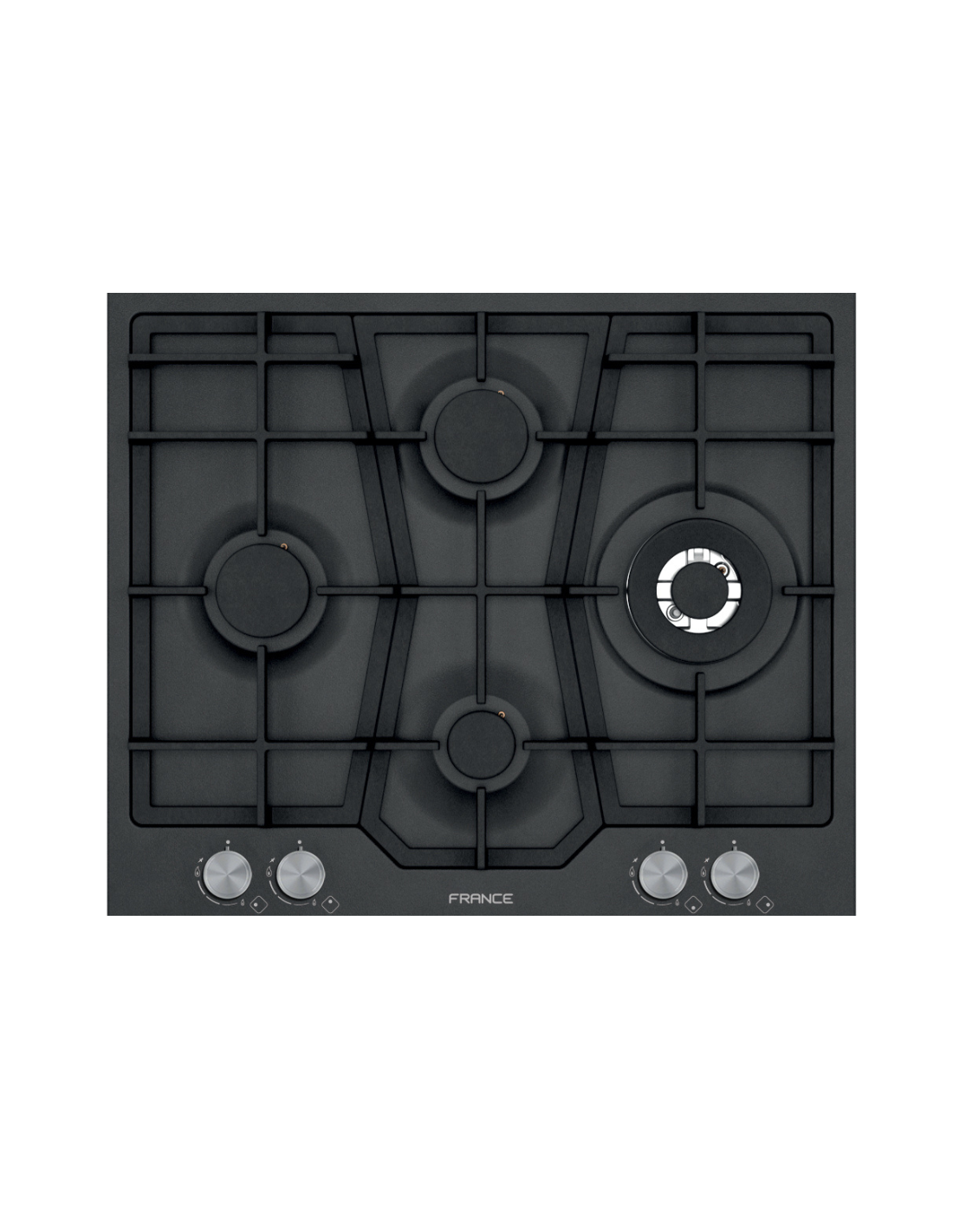 France Flat Hob Gaz Cooktop Black 60cm FQ6040RGE BLACK