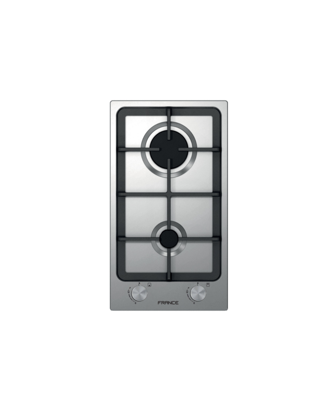France Gaz Cooktop Domino 30cm Cast Iron INOX DOM2 GX-CI