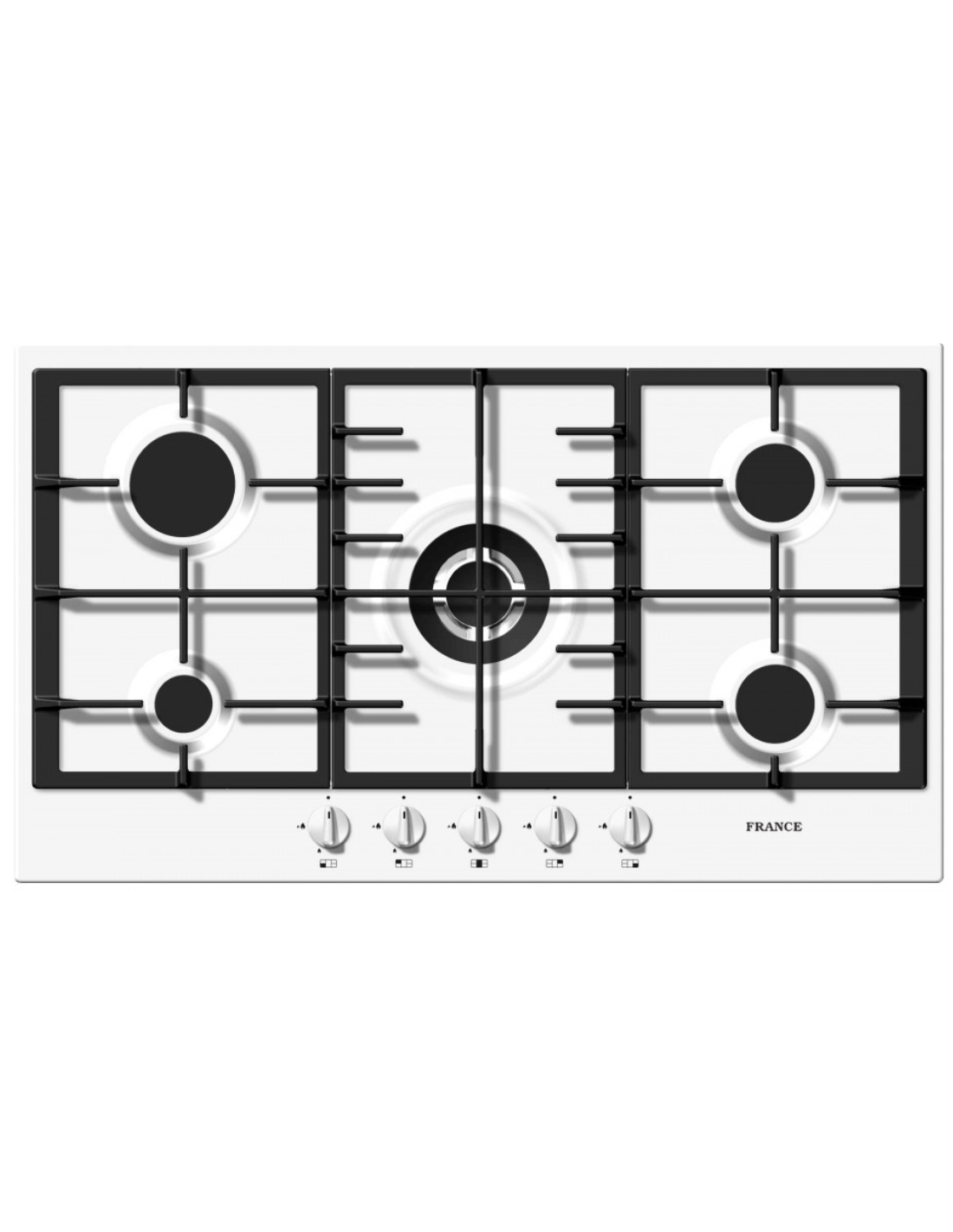 France Gaz Cooktop White 90cm PLUX95 WHITE