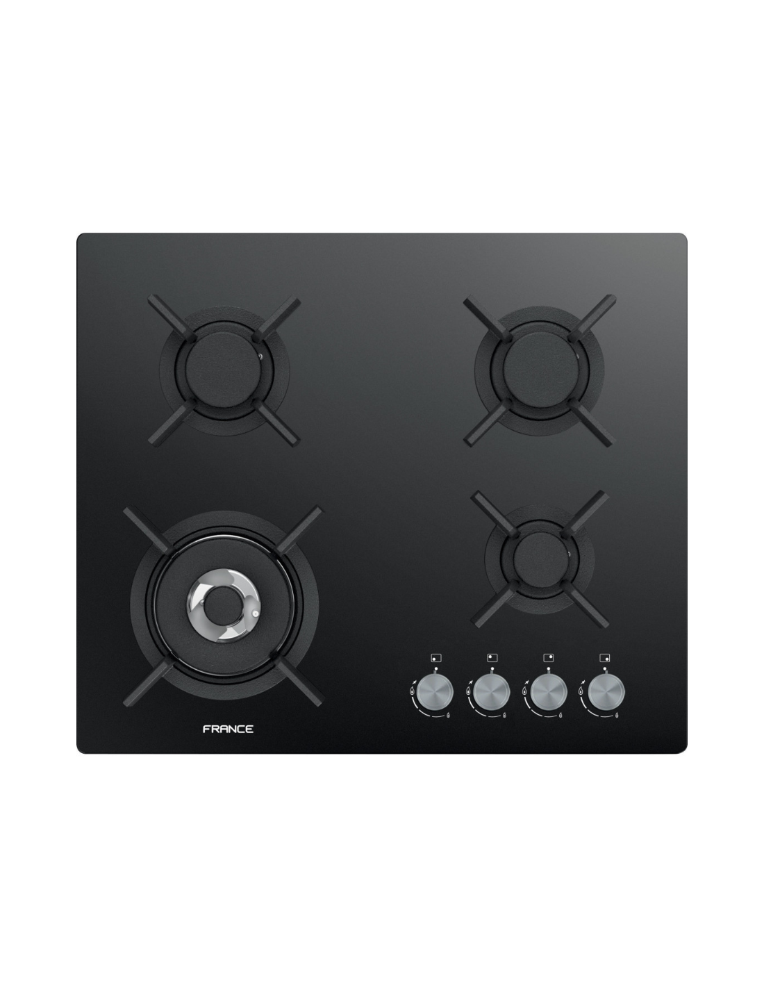 France Gaz Crystal Glass Cooktop + Safety 60cm CRY60S