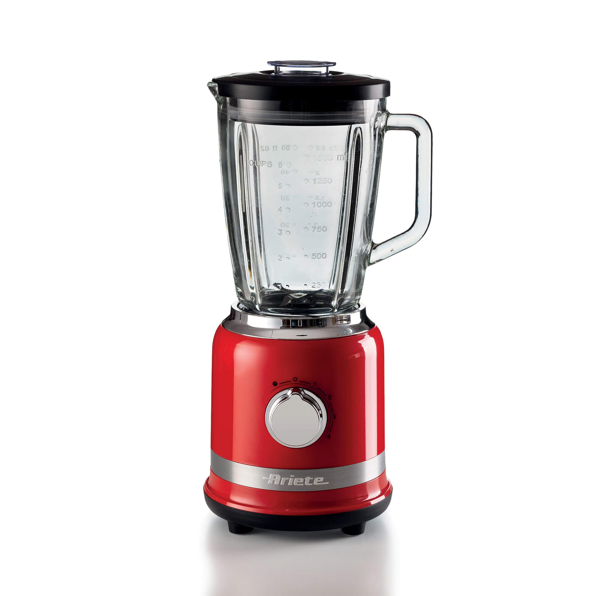 Ariete Moderna Blender, Glass Jar, Red, 585/00