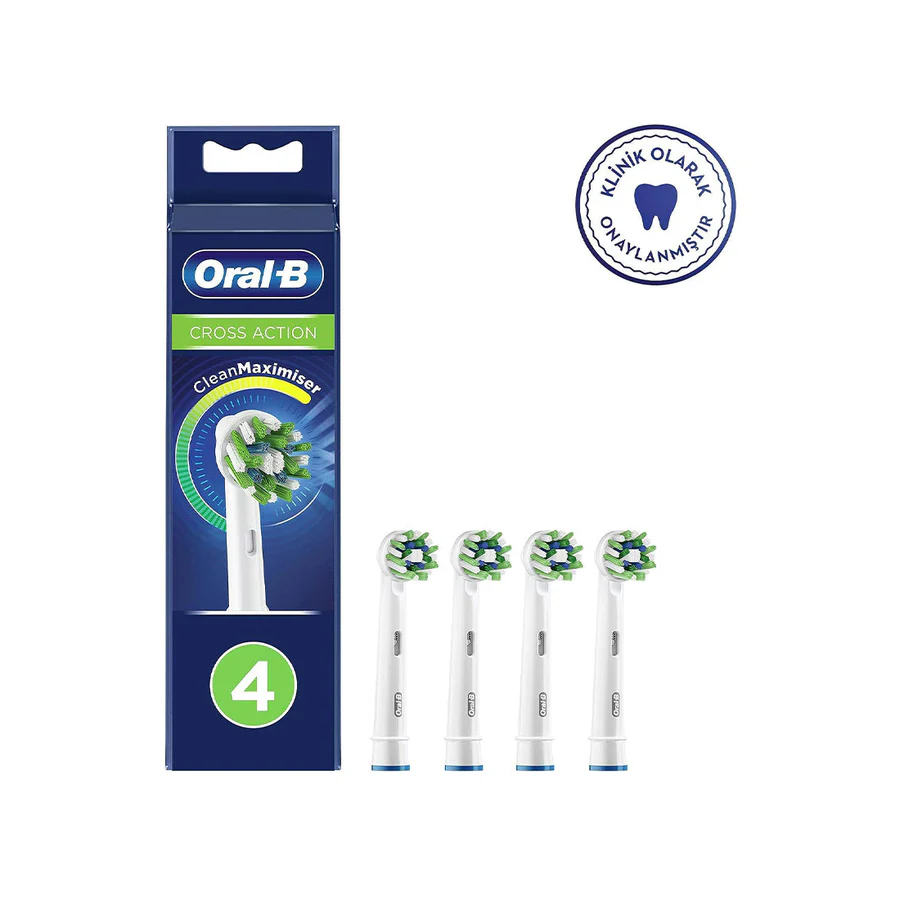 Oral-B Cross Action Replacement Brush Heads - Pack Of 4 EB50 269760
