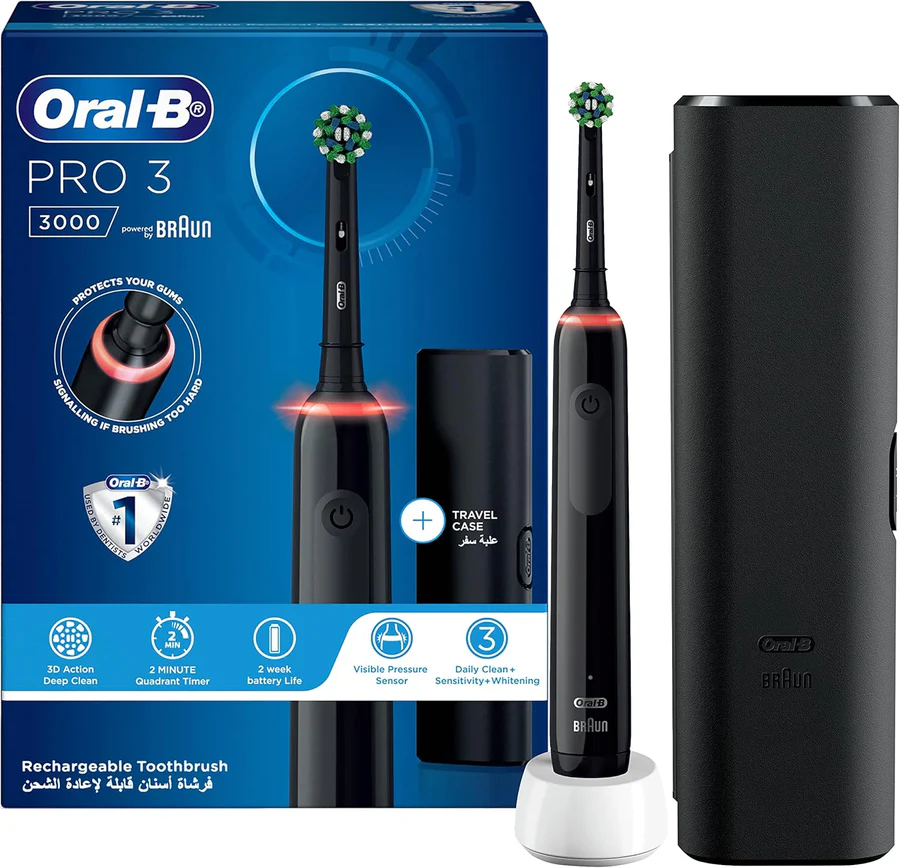 Oral-B Pro 3000 Black Rechargeable Electric Toothbrush 269765