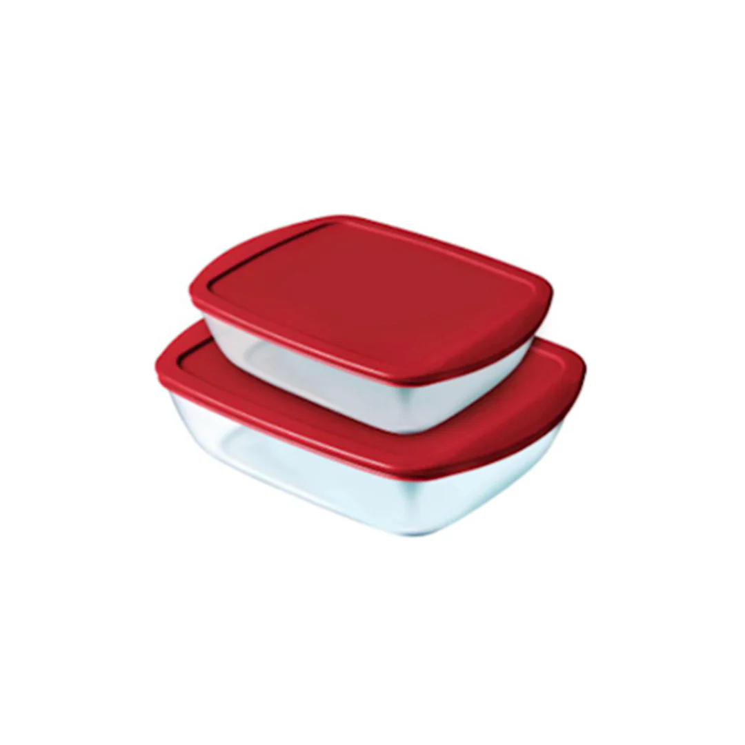 Pyrex SET+LID RED C&S 266567