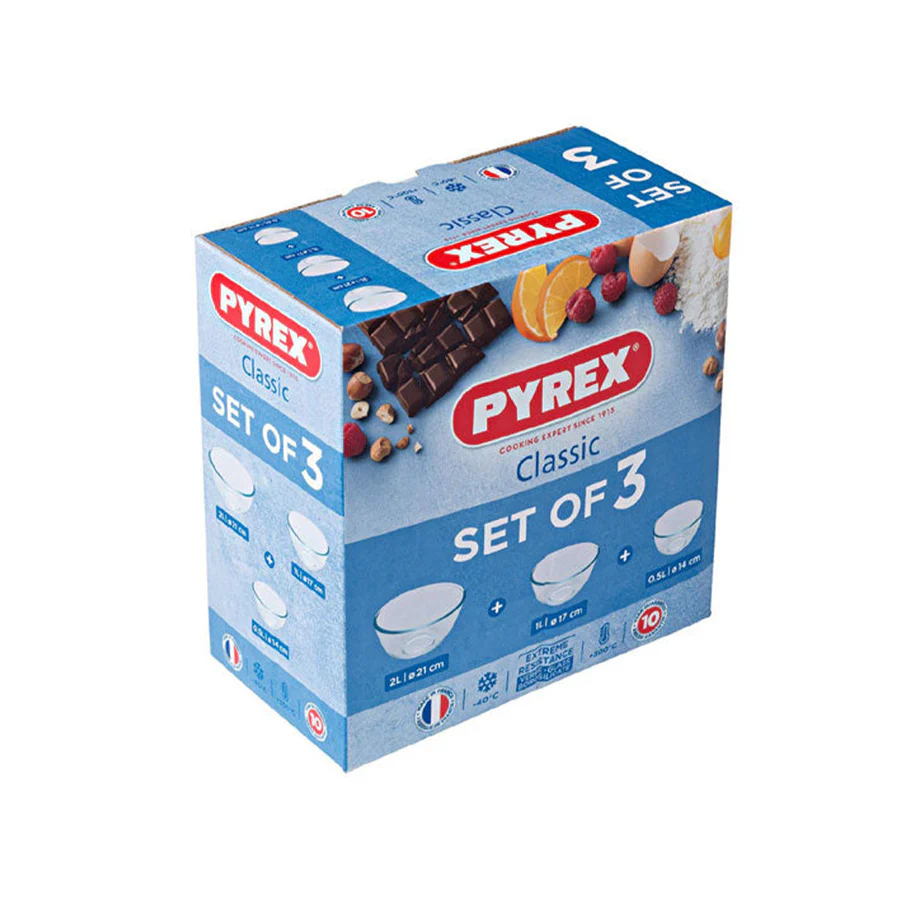 Pyrex PY 333S703 Set 3 Bowls 91449