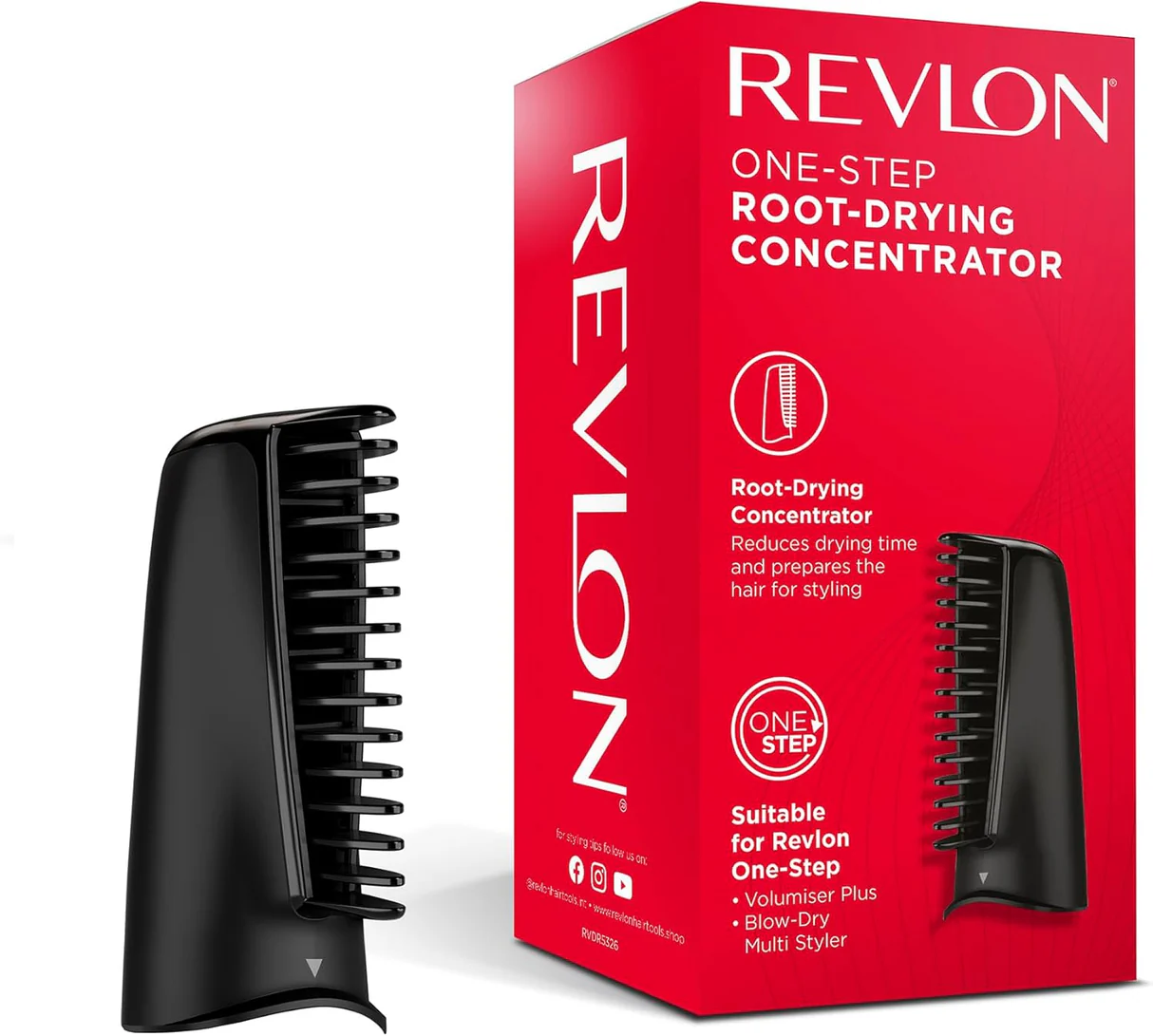 Revlon One Step Root-Drying Concentrator Head Attachment Black RVDR5326 277281