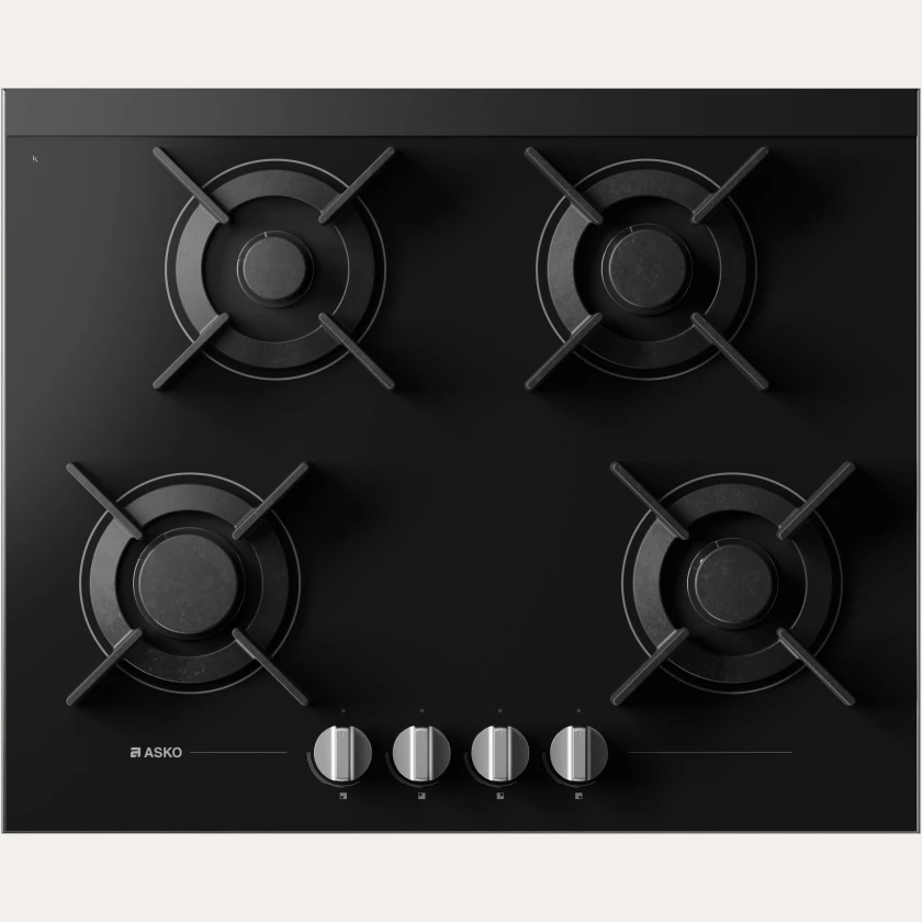 ASKO Gas Hob Black Ceramic Glass 64cm HG8640BGB1