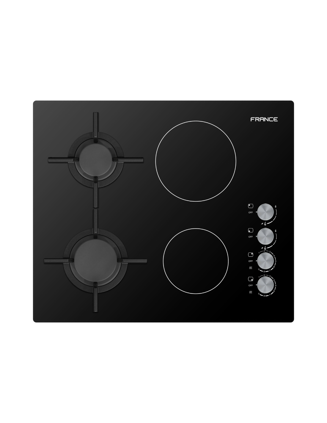 France Electric Vitro Ceramic Cooktop 60cm Black Glass VD60BNGV