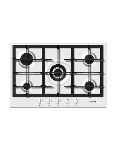 France Gaz Cooktop White 75cm PLUX 75 White
