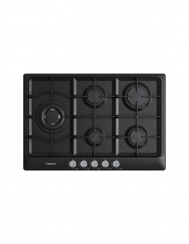 France Gaz Cooktop Black 75cm PLUX 75 BLACK