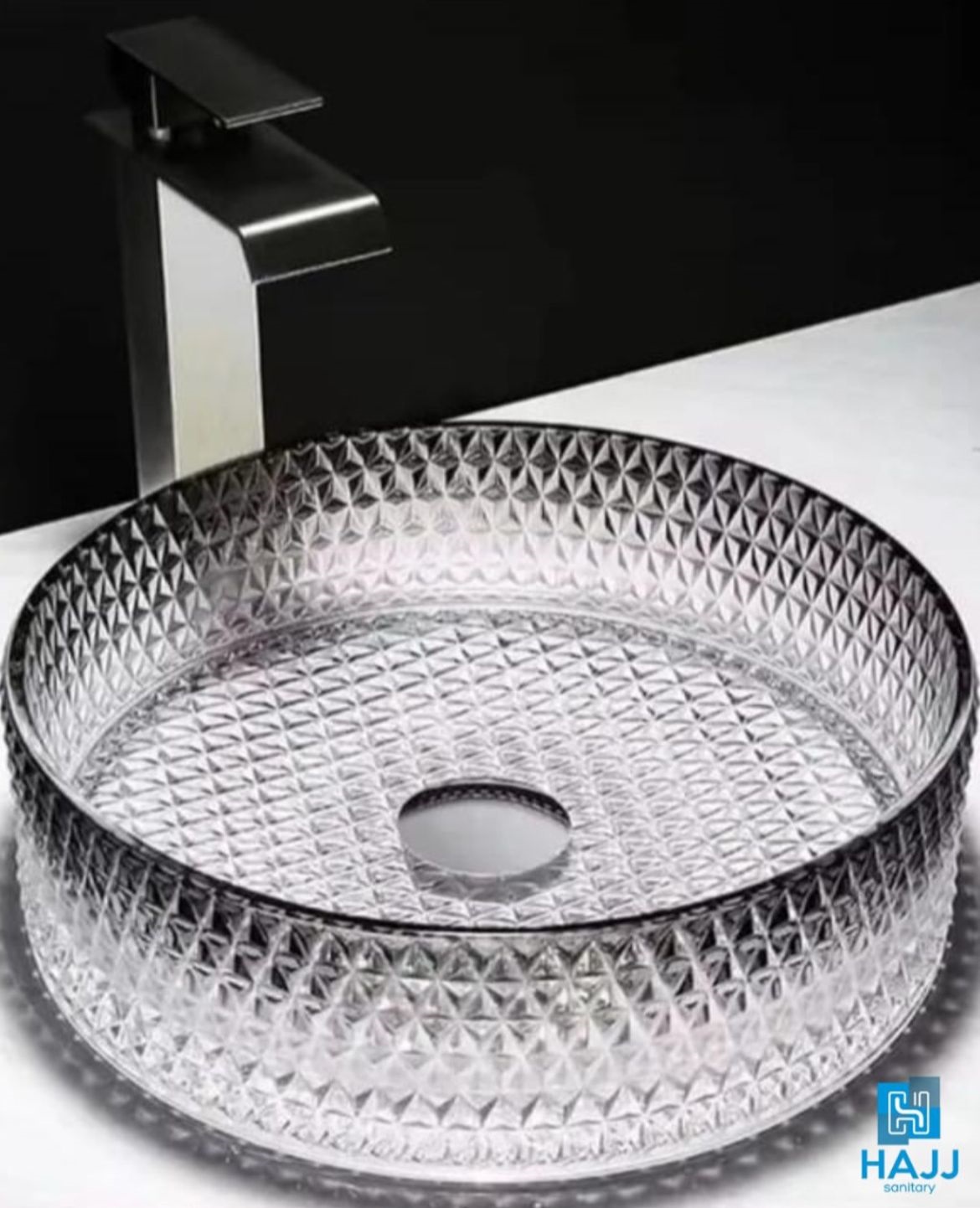 Hajj Sanitary Glass Countertop Basin
